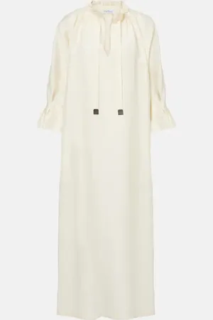 Max Mara Maxikleid Jene aus Leinen und Seide