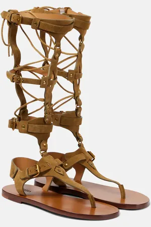 Isabel Marant Römersandalen Nensi aus Veloursleder