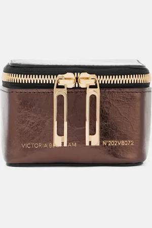 Victoria Beckham Clutch Micro aus Metallic-Leder