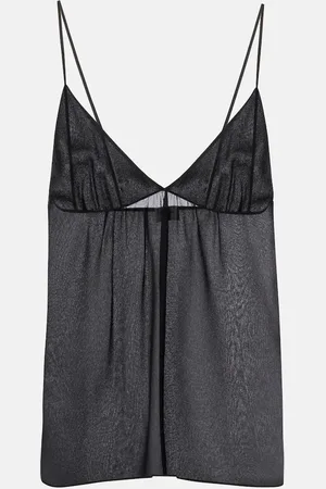 Saint Laurent Top aus Seidengeorgette