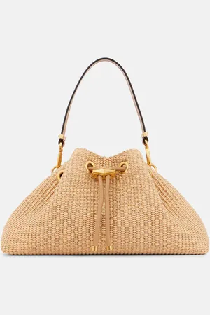 Jimmy Choo Schultertasche Cinch M aus Raffiabast