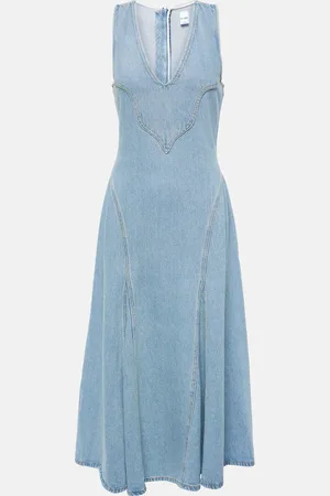 RE/DONE Midikleid Western aus Denim