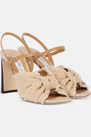 Jimmy Choo Peeptoe-Pumps Annika 95 aus Canvas