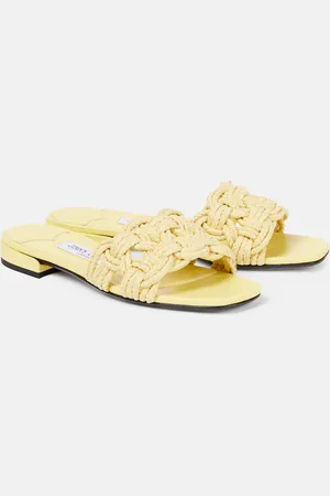 Jimmy Choo Pantoletten Chara aus Raffiabast