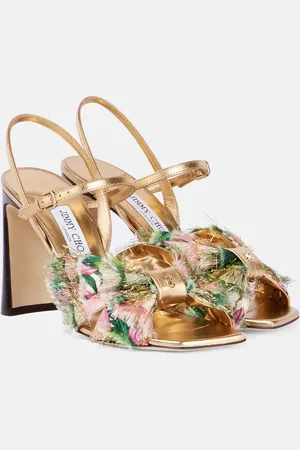 Jimmy Choo Sandalen Annika 95 mit Metallic-Leder