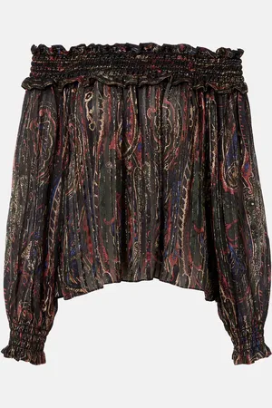 Saint Laurent Off-Shoulder-Top aus Seide