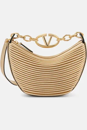 VALENTINO GARAVANI Tote VLogo Moon Mini aus Metallic-Leder