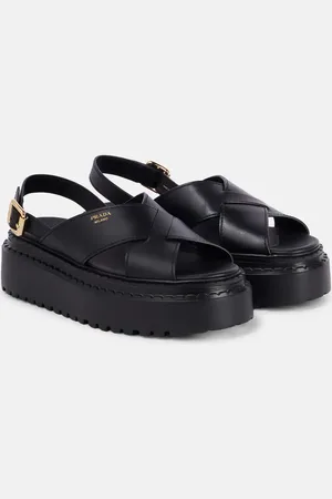 Prada Plateausandalen aus Leder