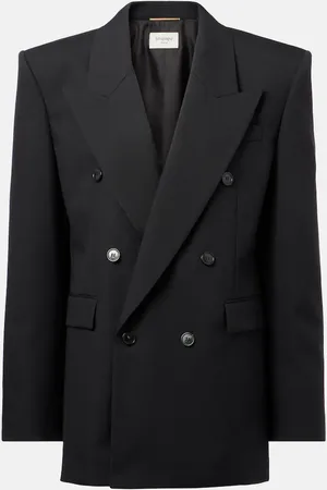 Saint Laurent Blazer aus Wolle und Canvas