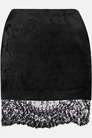 Saint Laurent Minirock aus Jacquard mit Spitze
