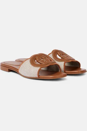 Gucci Pantoletten Interlocking G mit Leder