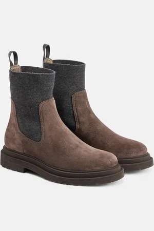 Brunello Cucinelli Ankle Boots aus Veloursleder