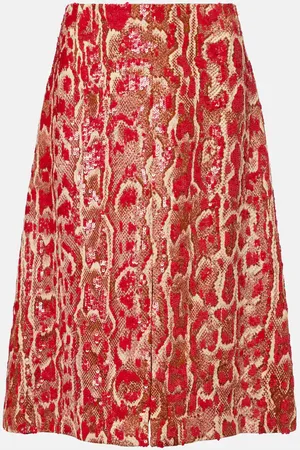 DRIES VAN NOTEN Verzierter Midirock Shera