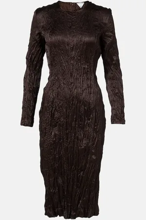 Bottega Veneta Midikleid aus Satin