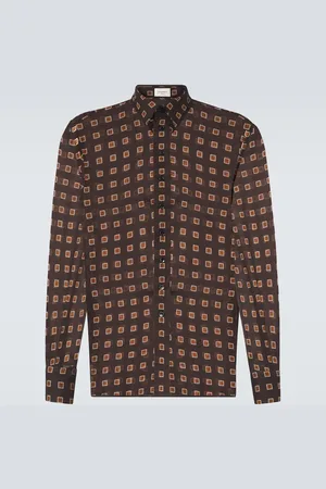 Saint Laurent Bedrucktes Hemd aus Wolle