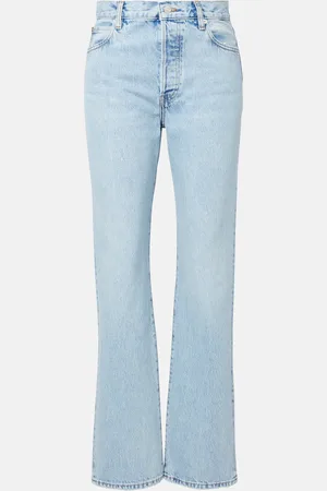 Frame High-Rise Straight Jeans Staple