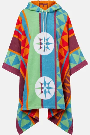 Loewe Poncho aus Baumwoll-Frottee