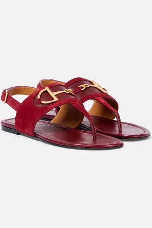 Gucci Sandalen Horsebit aus Veloursleder