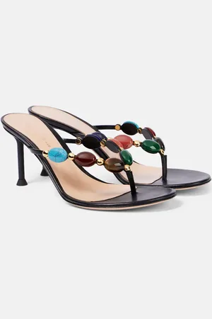 Gianvito Rossi Verzierte Sandalen Shanti aus Leder