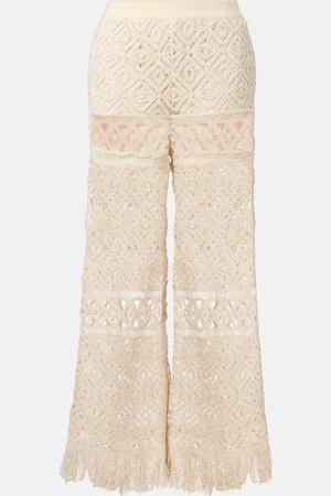 La DoubleJ Palazzo-Hose Lacey aus Makramee