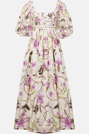 Agua by Agua Bendita Bedrucktes Maxikleid Viviane aus Baumwolle