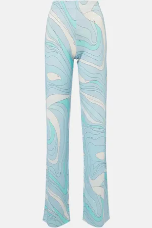 Puccini Gerade Hose Marmo aus Satin