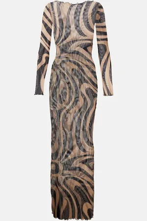 Puccini Maxikleid Marmo aus Mesh