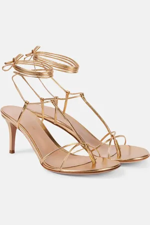 Gianvito Rossi Sandalen 70 aus Metallic-Leder