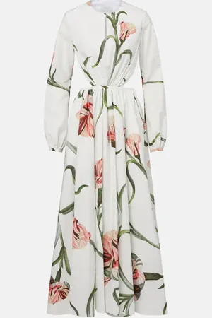 Giambattista Valli Maxikleid Macro Carnation aus Baumwollpopeline