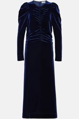 Ganni Midikleid aus Samt