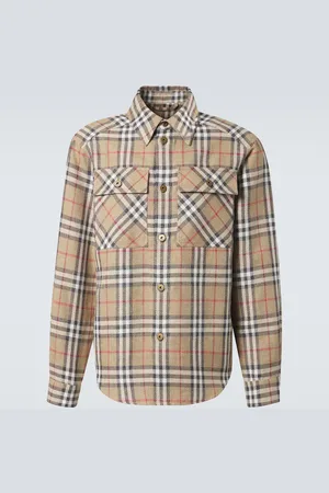 Burberry Hemd Check aus Baumwolle und Leinen