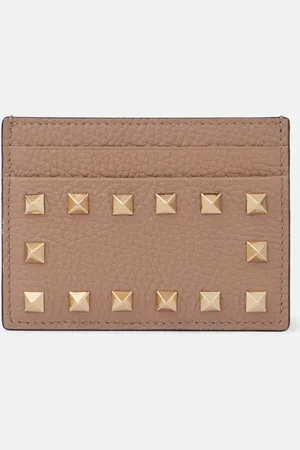VALENTINO GARAVANI Kartenetui Rockstud aus Leder