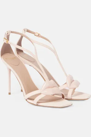 Balmain Sandalen Lips 95 aus Veloursleder