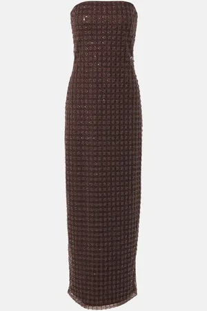 ROTATE Verziertes Maxikleid