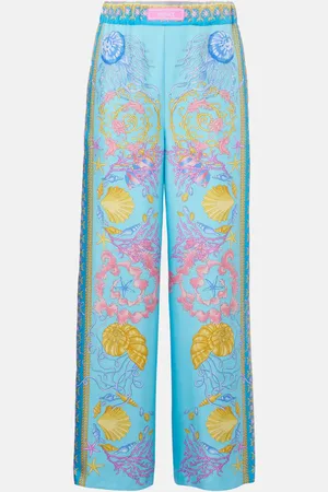 VERSACE Bedruckte Hose mit weitem Bein