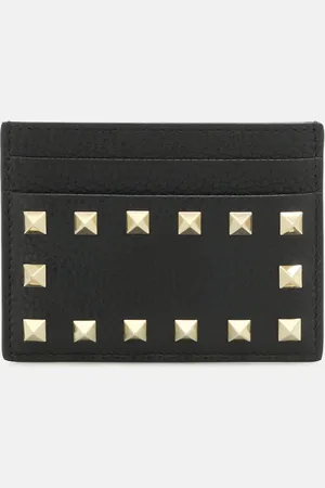 VALENTINO GARAVANI Kartenetui Rockstud aus Leder