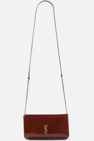 Saint Laurent Smartphone-Etui Cassandre aus Lackleder
