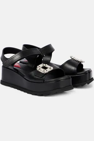 Roger Vivier Verzierte Wedge-Sandalen Slidy Viv