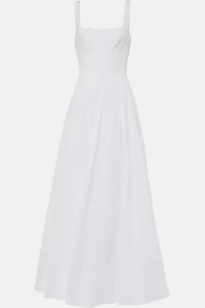 Staud Maxikleid Wells aus Baumwollpopeline