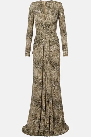 Elie saab Bedruckte Robe Animalier aus Jersey