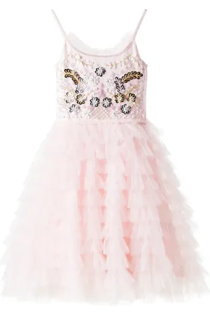 Tutu Du Monde Verziertes Kleid Golden Daisies aus Tüll