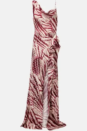 DRIES VAN NOTEN Bedruckte Robe aus Crêpe