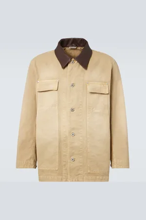 Auralee Blouson aus Baumwolle mit Leder