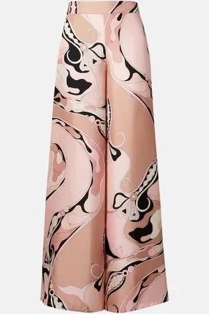 Puccini Hose Orchidee aus Seiden-Twill