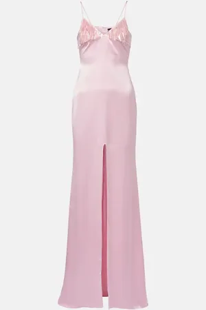 DAVID KOMA Robe aus Satin mit Pailletten