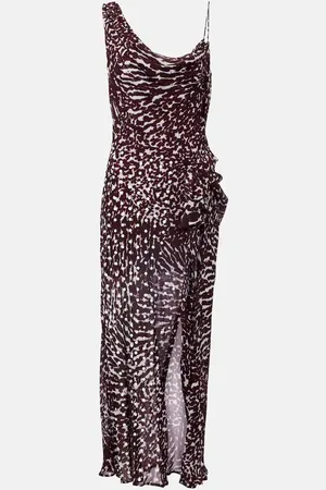DRIES VAN NOTEN Bedrucktes One-Shoulder-Midikleid