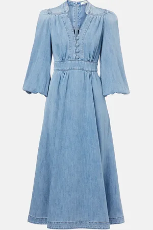 ZIMMERMANN Midikleid Lucky aus Denim
