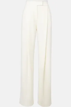 The Sei Weite High-Rise-Hose aus Crêpe