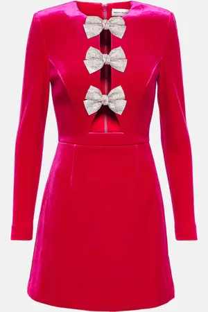 Rebecca Vallance Verziertes Minikleid Bernadette aus Samt