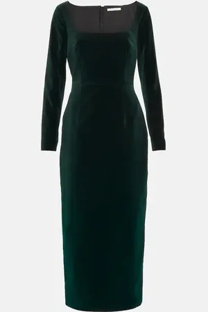 EMILIA WICKSTEAD Midikleid Nyla aus Baumwollsamt